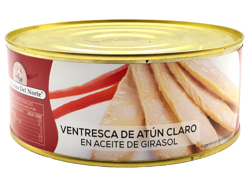 Filetes de ventresca de atún claro en aceite de girasol