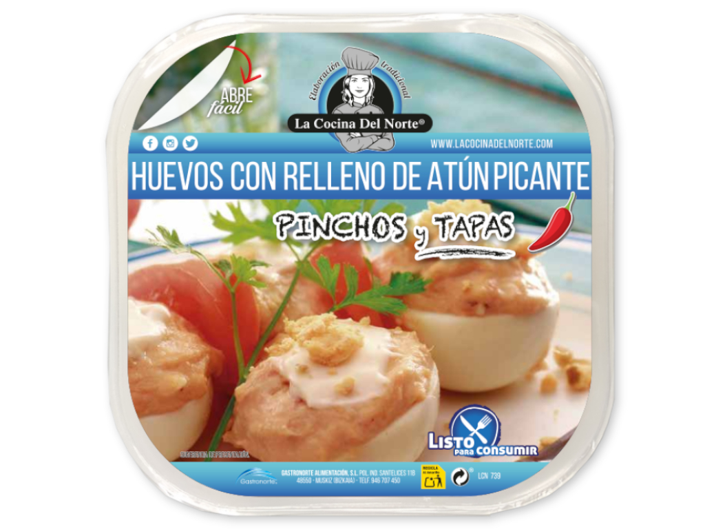 Huevos con relleno de Atún Picante